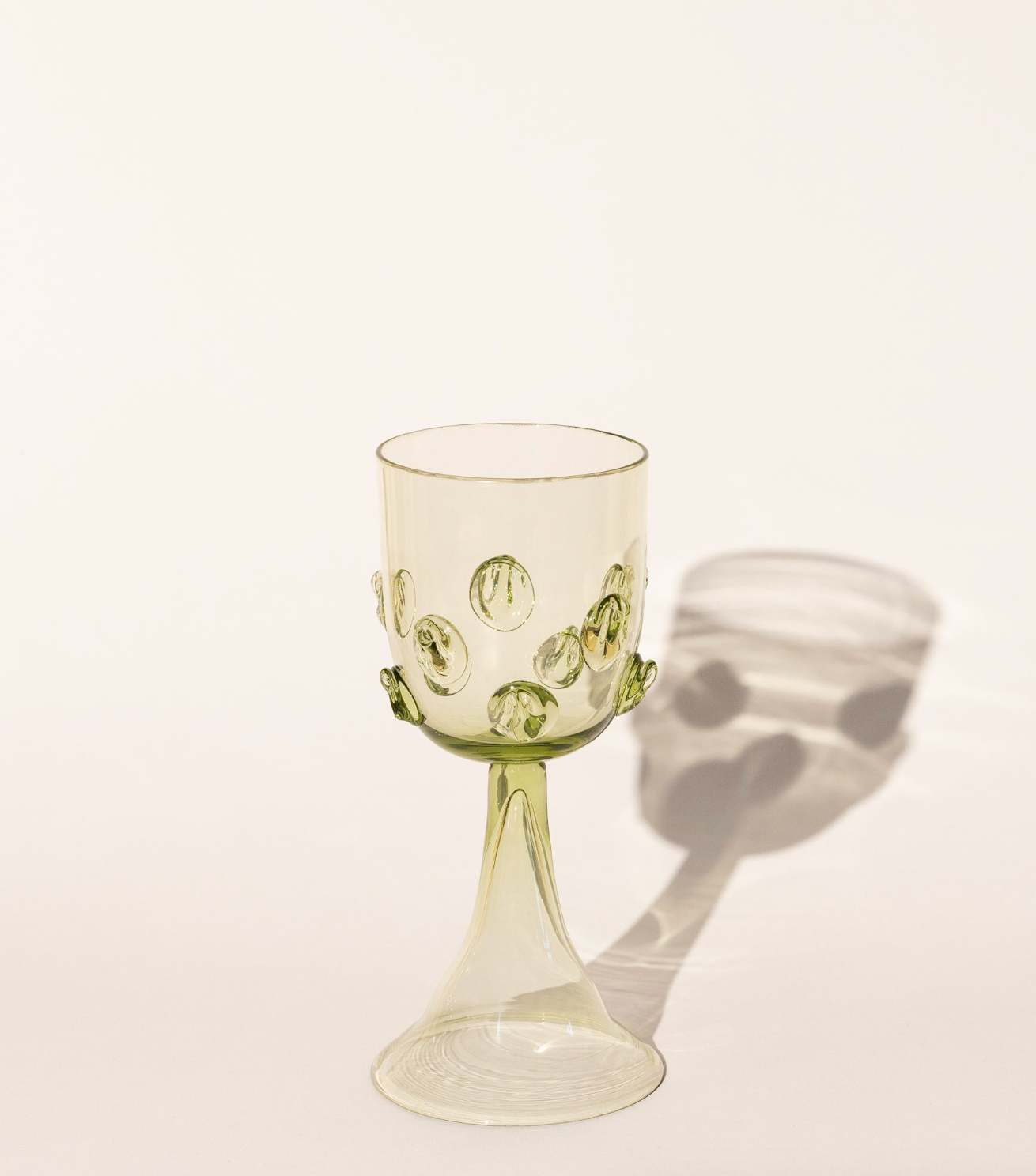Dotted Mouthblown wine goblets