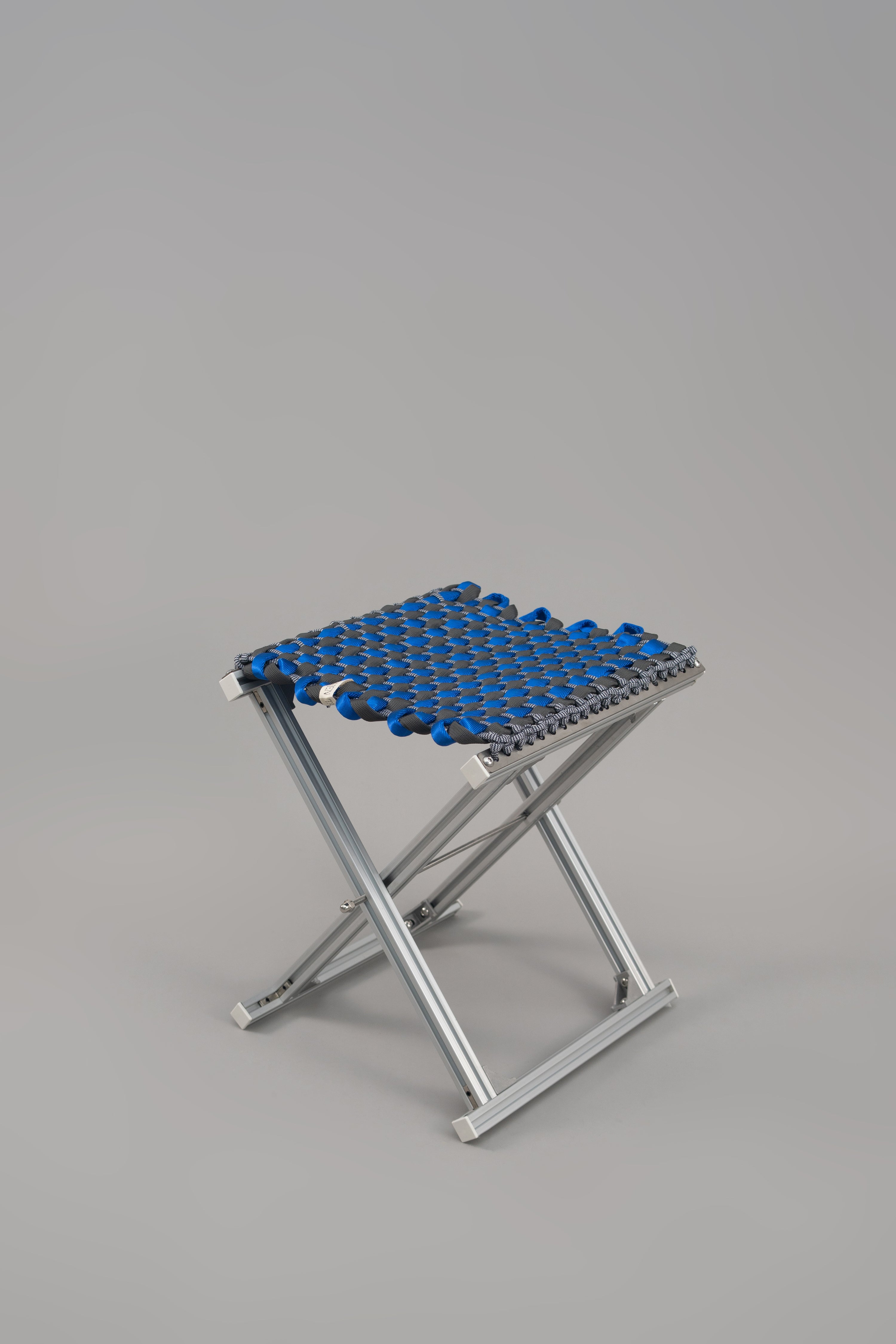 MAZHA STOOL/ ELECTRIC BLUE + SLATE