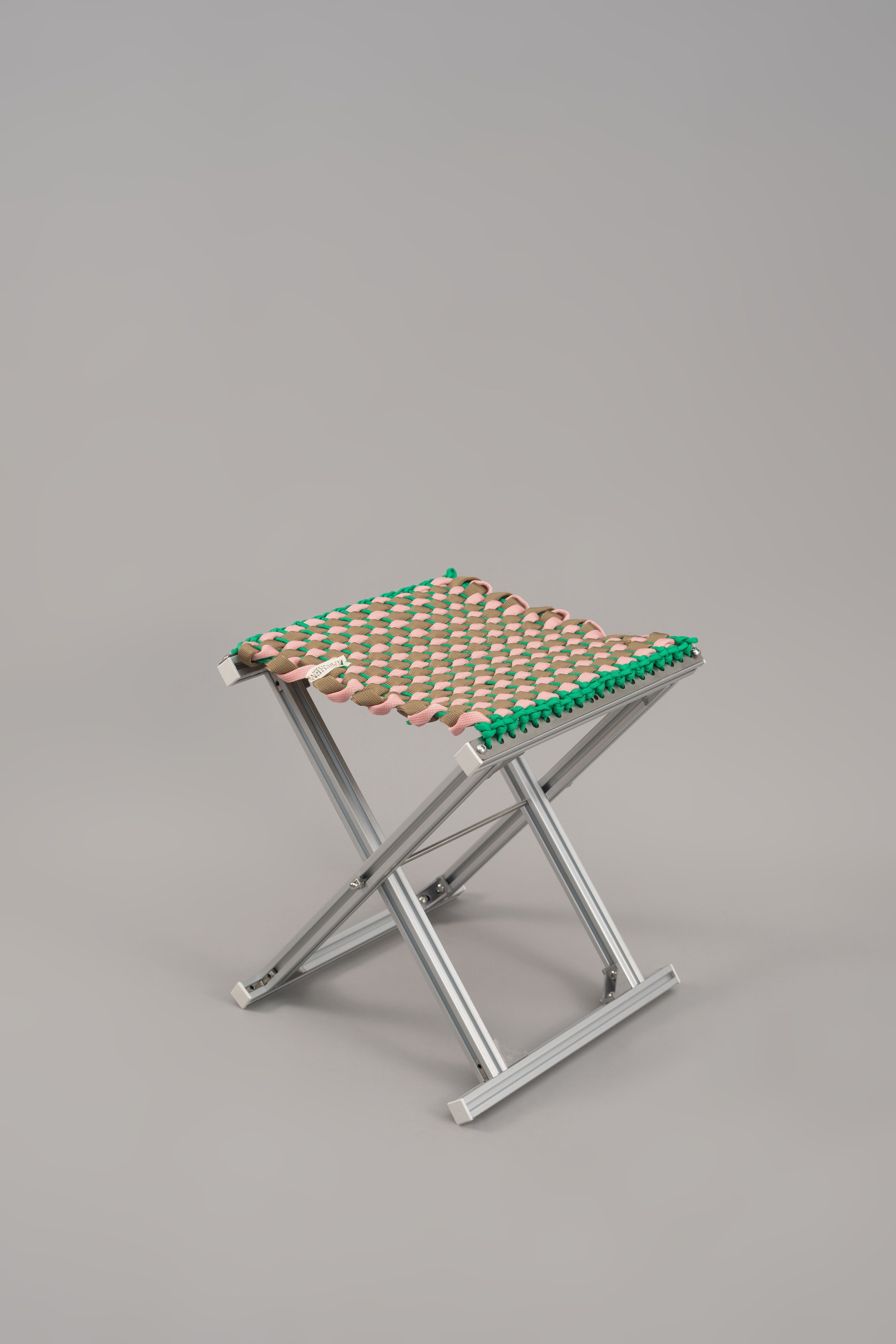 MAZHA STOOL/ TAN + POWDER PINK