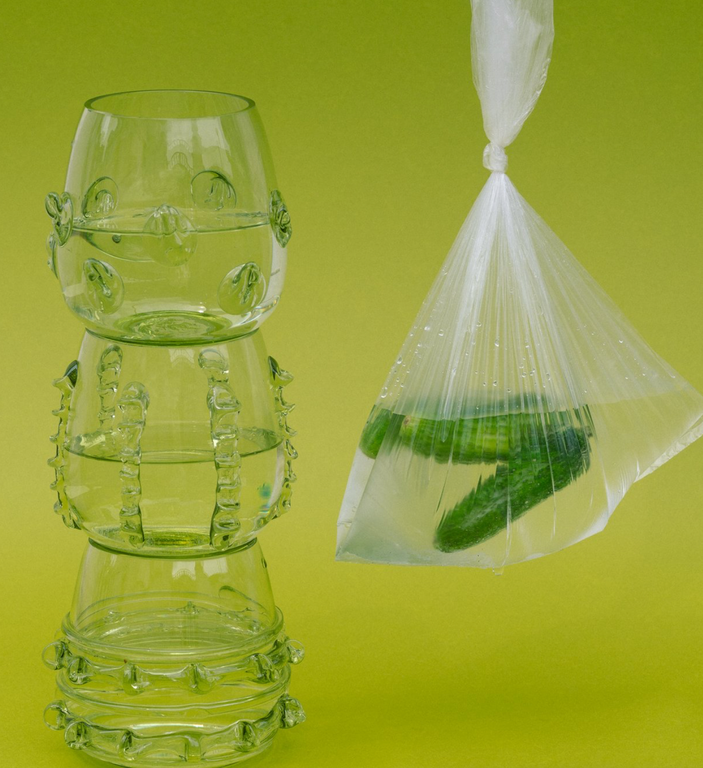 Set of Four Mouthblown vessels