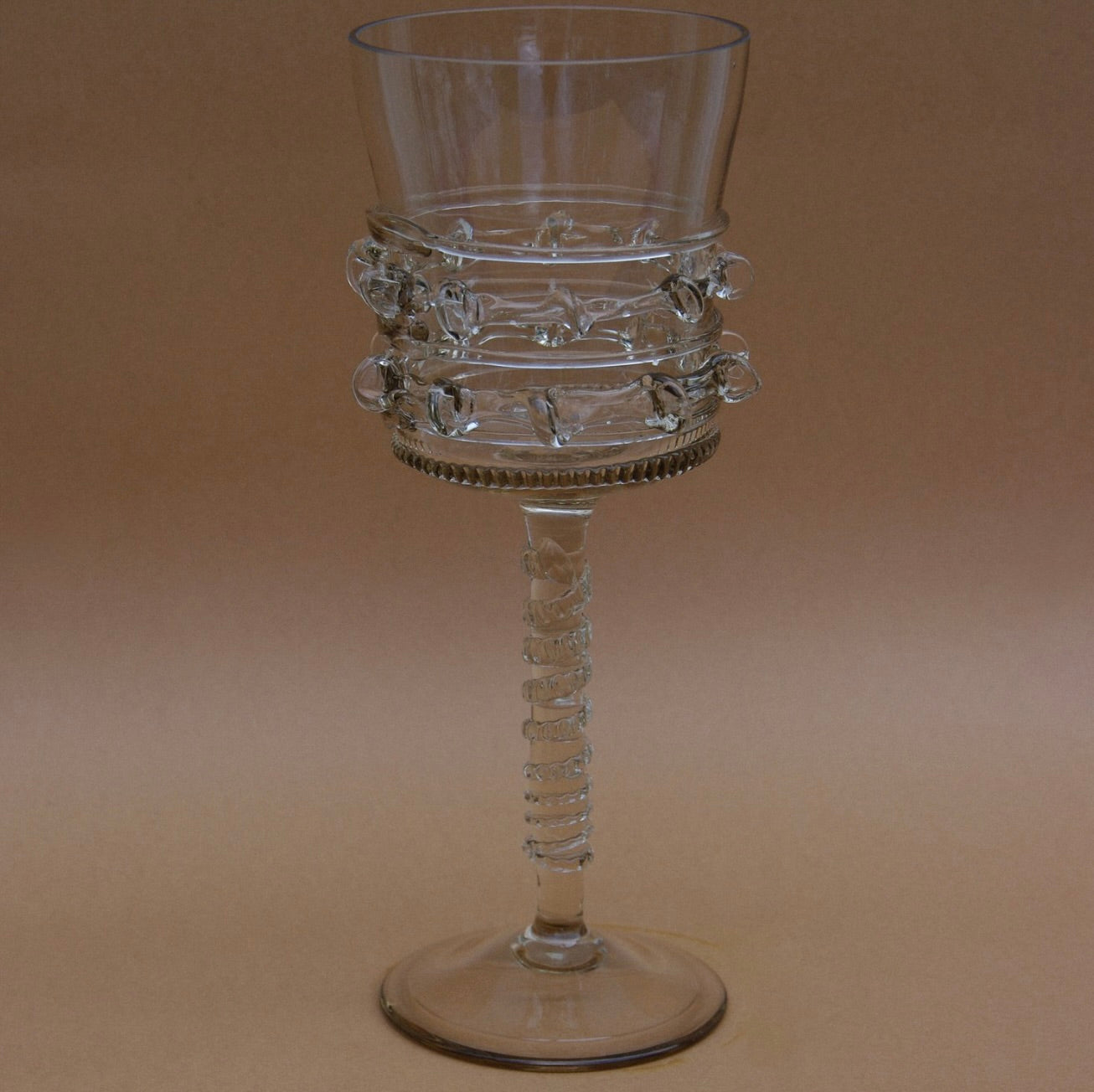 Dotted Mouthblown wine glasses